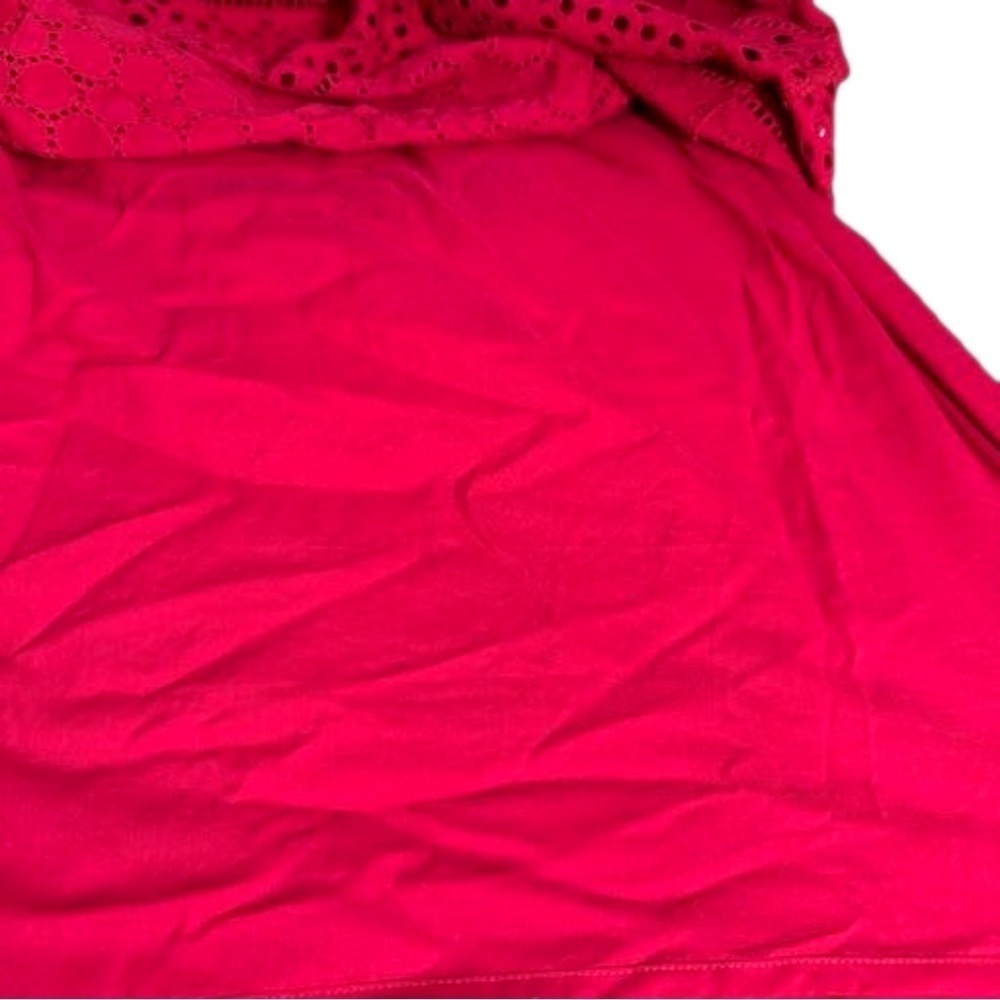 Isaac Mizrahi Red Maxi Dress  XS Eyelet Fully Lined Elastic at Waist NEW 54" - Picture 9 of 15